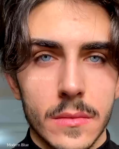 Modern Blue คอนแทคเลนส์สายฝอ มีค่าสายตา (รูม่านตาเล็ก)