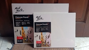 Kanvas Panel Canvas Panels Mont Marte Tipis 025 Kanvas Lukis Cat Akrilik Cat Minyak Peralatan Melukis