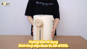 Bình Thủy Điện Đun Nước Nóng Bear 5L Đun Sôi Siêu Nhanh Khử Clo 11 Mức Nhiệt Có Đèn Dịu Nhẹ SB-BTD5L