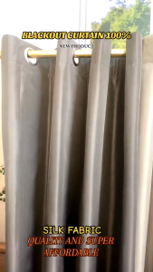High quality 100%blackout curtain with rings for home living room bedroom window kurtina makapal at mahaba