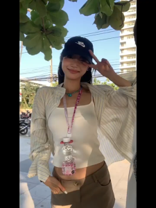 ❣Fortunee ❣ กางเกงขาสั้นสีกากี เอวสูง กางเกงแฟชั่น สำหรับผู้หญฺิง สไตล์เก๋ๆ