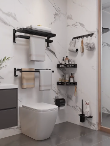 MEIDOO Toilet Rack Bathroom Storage Towel Rack Hardware Folding Hair Dryer Holder Bathroom Accessories