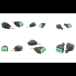 3.5mm 3 Pole TRS Stereo Female to 3-Screw Terminal Adapter GOLDEN PLATED CONNECTOR