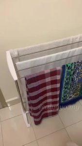 Towel Stand Rack Towel Rack Cloth Drying Rack Penyidai Baju Rak Baju Pakaian Floor Standing Towel Rail Hanging Underwear Socks Laundry Baby Clothes