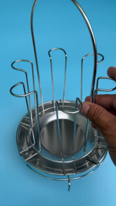 Úp ly inox gọn nhẹ 6ly tiện dụng PHÚC HƯNG PHÁT SG kích thước 20cmx30cm có khay đựng.