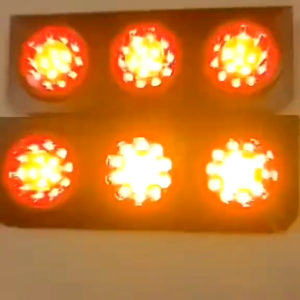 1 Pair (2 Pcs) - 12V/24V 3 Slotted Ultra-Bright LED 4inches Round Truck Tail Light