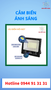 Đèn Pha Led Năng Lượng Mặt Trời JINDIAN 500W JD-8500L