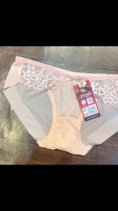 Quần lót nữ Jobelli cotton phối lưới viền ren hoa đính nỡ ôm nữa mông