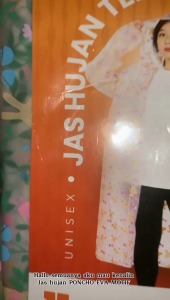 Jas hujan wanita EVA beruang - LOVE dan FLOWER BLUE / RED