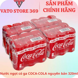 Nước ngọt có ga COCACOLA nguyên bản có đường lon 320ml