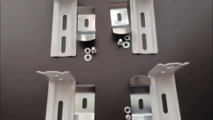 2sets Vertical Window Blinds Curtain Bracket L Shaped Metal Snap-in Mounting Brackets For Blinds