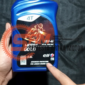 Oli Semi Synthetic ELF Moto 4 Gold 15W40 800ml Motor Bebek Jupiter Revo Blade Supra