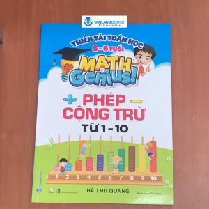Sách - Thiên Tài Toán Học (5-6 Tuổi) - Phép Cộng Trừ Từ 1-10-Vanlangbooks