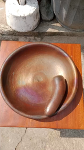 Cobek 24 cm lemper Dapur munthu grabah cobek tanah liat Bumbu