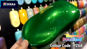 PZ68 Deep Yellow Green Supreme Pearlized Colour for Car Motor Aikka Aerosol Spray Botol 2K Paint Cat Bancuh CW DIY
