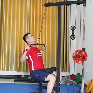 ADSports AD47 High & Low Pull Trainer Single Station Smith Machine Bar Tarik Rendah & Tinggi Latihan 高低拉综合训练器单人站综合训练器
