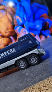 Diecast Miniatur Mainan Mobil Dump Truk Kontainer Trailer Dumper Freight 1/24 LED Suara