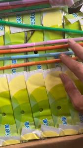 Ống Hút Nghệ Thuật 2 Đầu Co Loại Chuyên Dùng Dài 20cm Mỗi Bịch 100 cái Với Nhiều Màu Sắc Tươi Sáng