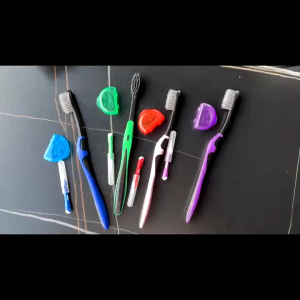 1 Set Dentist Recommended Ortho Brush for Braces – V-Shaped Toothbrush with Interdental & Charcoal Bristle