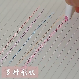 ปากกามาร์กเกอร์ไฮไลท์ CX-6002 ปากกาลูกกลิ้ง ปากกาทำลวดลาย liner color pen ปากกาเน้นข้อความ ลายดอกไม้ สีสันสดใส