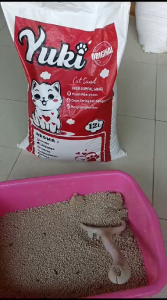 6/12 Liter Pasir Kucing Gumpal Wangi YUKI CAT LITTER AROMA COFFEE-BEST CAT LITTER
