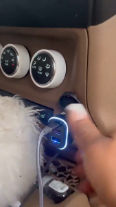 81W ที่ชาร์จในรถ เทคโนโลยีชาร์จเร็วคุณภาพสูง มาพร้อมสายต่อขยายสำหรับเบาะหลังยาว 1.5 เมตร