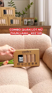 Combo 6 quần lót thun lạnh Marguerite - 02169 lưng vừa co giãn tốt chuẩn an toàn quốc tế OEKO-TEX từ Corèle Pháp