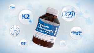 3ขวดAmsel Calcium L-Threonate+Collagen Type II แอมเซล แคลเซียม แอล-ทริโอเนต พลัส คอลลาเจนไทพ์ ทู (60 แคปซูล)