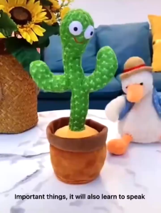 [READY STOCK]Dancing Cactus Charming Flowers That Can Sing Twist Talk Record And Are Fun Craft Toys