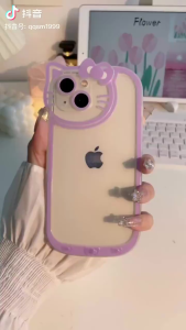 HS-006/CASE HELLO KITY BAHAN TRANSPARAN 1515+15 PRO15 PRO MAX1414+14 PRO14 PRO MAX