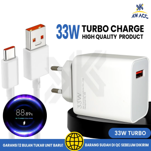 KN ACC - CHARGER CASAN 5A 33W TYPE TIPE C TURBO CHARGE FOR XIAOMI REDMI 9 9A 9C 10 12C NOTE 10