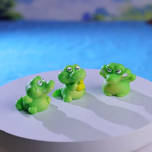 4PCS Miniature Crocodiles Toy for Kids Miniature Animals Figures for Childrens Day Toy Set