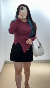 6014 Shira Shirred Long Sleeves Top | Atasan Wanita Lengan Panjang