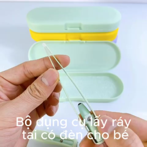 [HCM] Bộ Dụng Cụ Lấy Ráy Tai Có Đèn Dạ Quang Cho Bémón vệ sinh tai mũi cho bộ 3  -Cozezone