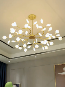 【LOCAL/COD】Nordic Living Room Light LED Firefly Chandilier Ceiling Light Tri Color Ceiling Lamp Modern Pandent Light for bedroom