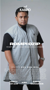 ROMPI SHOLAT FULL ZIPPER BIG SIZE (OZIP) BAJU MUSLIM PRIA