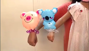 SUPERMALL Balon Ulang Tahun Gelang Anak Balon Gelang Karakter Hewan Balon Foil Kartun Animal Murah Import S121