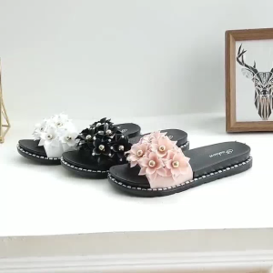 Novencci Korea Style Womens Flower Sandal Selipar Perempuan Bunga