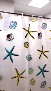 ม่านห้องน้ำ ผ้าม่านกันน้ำ PEVA ผ้าม่านห้องน้ำห้องอาบน้ำ ม่านพลาสติก 80*180/150*180/200*200CM มี3ลายให้เลือก