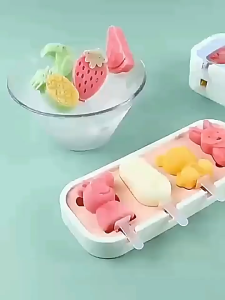 Khay làm kem khuôn làm kem silicone khuôn kem que bộ đồ dụng cụ làm kem cho bé -Lumbley