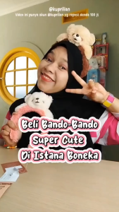 ISTANA BONEKA Bando Bandana Lucu Dewasa Karakter Motif Beruang Boney Bonita Anak Kado Ulang Tahun Spesial Premium