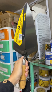 PRETUL เกียงแหลมเหล็กก่ออิฐด้ามไม้10นิ้ว(CT-10P) คุณภาพดี สำหรับก่ออิฐฉาบปูน ทนทานไม่บิ่นเสียหายง่าย เหมาะสำหรับงานก่อสร้าง (N)(By.JT)