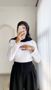 MANSET INARA RIB KOREA / Pakaian Wanita Rajut Premium Model Terbaru / Atasan Wanita Kekinian