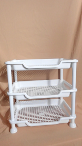 RAK SERBAGUNA RSK 2 susun plastik 3 tingkat Rack Tempat Penyimpanan Atk Dapur Kamar Mandi Kosmetik Multifungsi Praktis