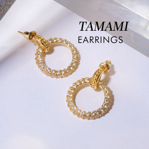 Mikana Going in Circles Tamami Gold Plated Drop Earrings for Women jewelry hoop earings for her