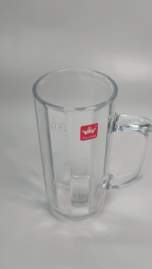2-Piece Thick Clear Glass Beer Mugs – 570ml Large Drinkware for Bars and Cafes