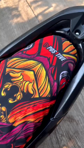 Sarung Cover Jok Motor Motif Monster Full Printing Vario Scoopy Beat Mio Soul GT Xeon JP-14