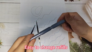 bside.ph Press-type pen refill black neutral pen refill 0.5 bullet head replacement