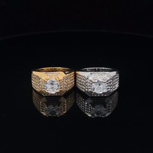 N1181- Nhẫn nam thiết kế bản nhỏ gọn đính đá CZ cao cấp UHA