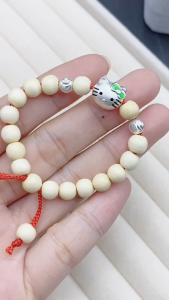 Vòng Tay Chân Cho Bé 100% Gỗ Dâu Tằm Mix Charm Bạc 925 BẠC HIỂU MINH LTE556